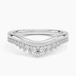 Serafina Contour Diamond Ring (1/4 ct. tw.) Platinum Wedding Band