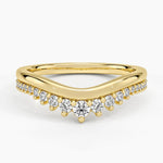 Serafina Contour Diamond Ring (1/4 ct. tw.) Yellow Gold 18k Wedding Band