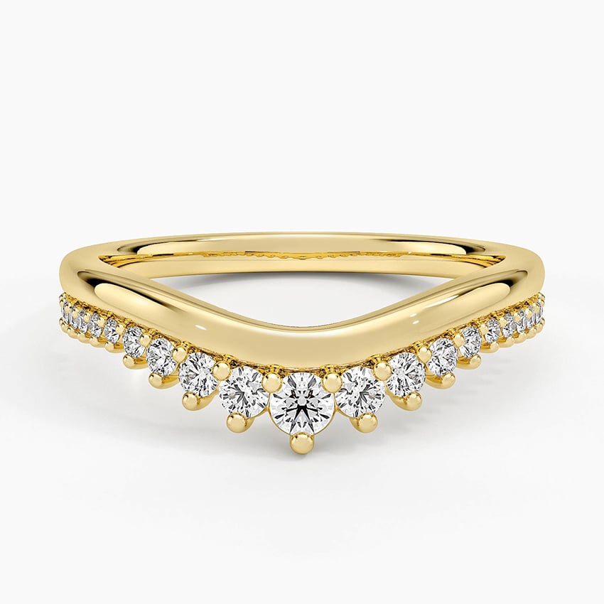 Serafina Contour Diamond Ring (1/4 ct. tw.) Yellow Gold 18k Wedding Band