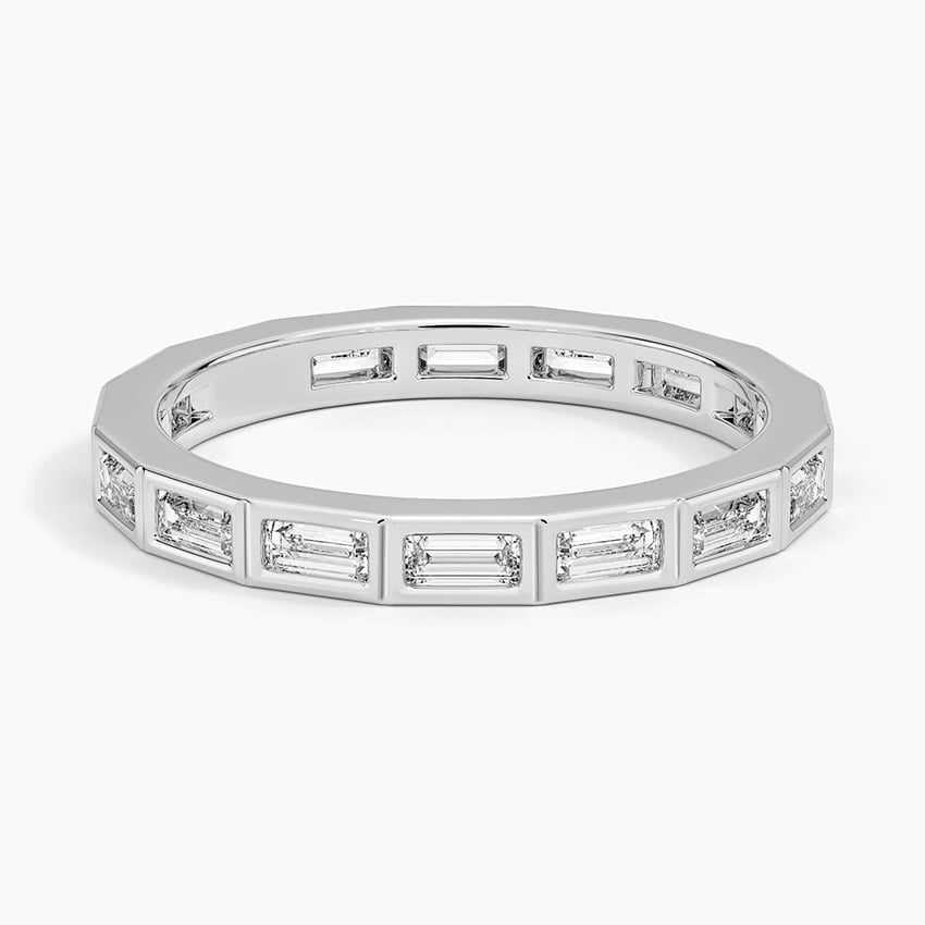 Bezel Baguette Eternity Diamond Ring (3/4 ct. tw.) Platinum Eternity Band