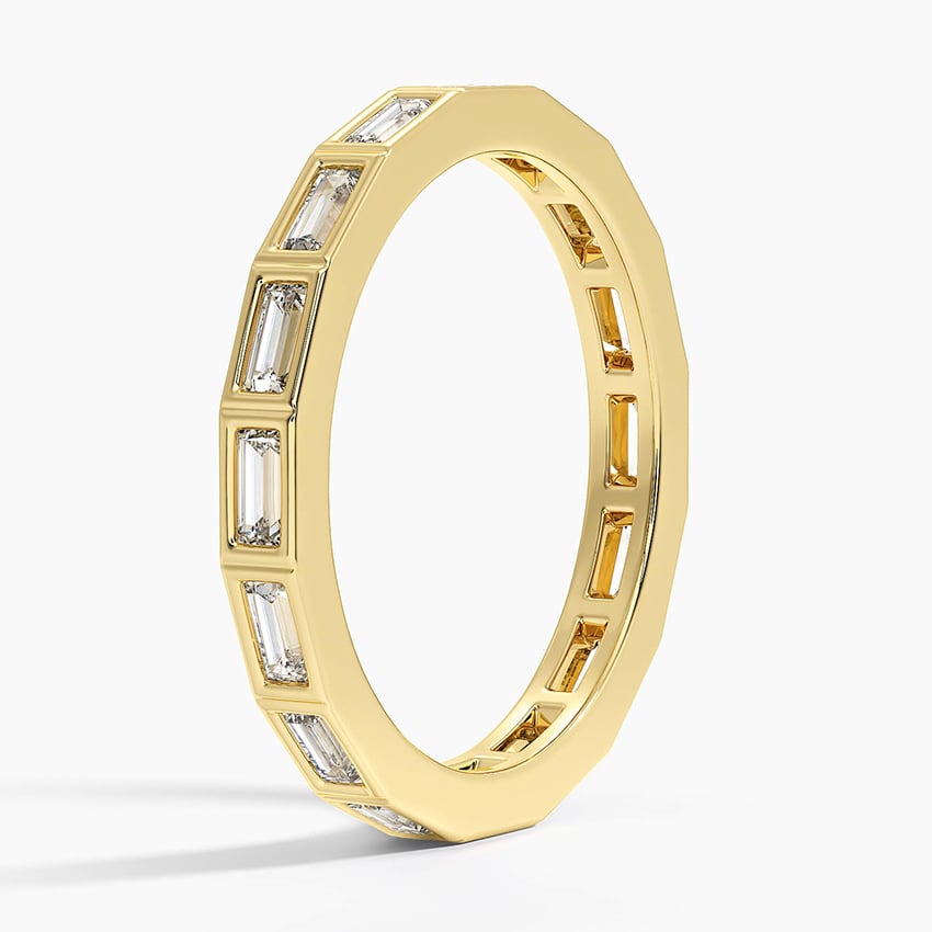 Bezel Baguette Eternity Diamond Ring (3/4 ct. tw.) Yellow Gold 18k Eternity Band