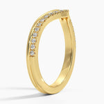 Mara Double Contoured Diamond Ring Yellow Gold 18k Wedding Band