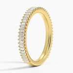 Petite Lina Baguette Diamond Ring Yellow Gold 18k Wedding Band