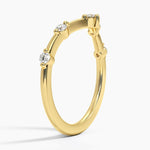 Aimee Contour Diamond Ring Yellow Gold 18k Wedding Band