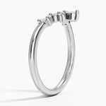 Luxe Nadia Contoured Diamond Ring Platinum Wedding Band