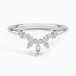 Luxe Nadia Contoured Diamond Ring Platinum Wedding Band