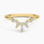 Luxe Nadia Contoured Diamond Ring Yellow Gold 18k Wedding Band