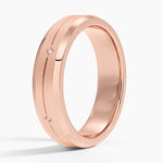 Cosmos Diamond 5.5mm Wedding Ring Rose Gold 18k Wedding Band