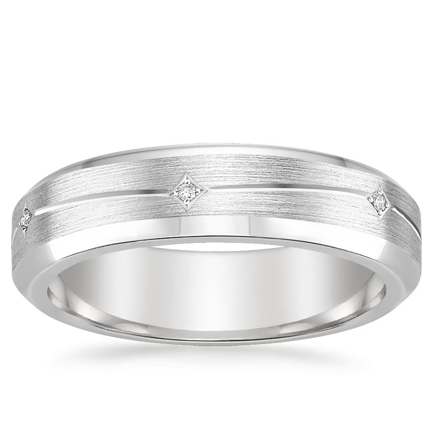 Cosmos Diamond 5.5mm Wedding Ring Platinum Wedding Band
