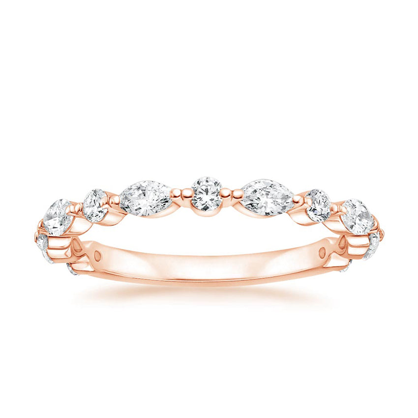 Versailles Three-Quarter Coverage Diamond Ring (1/2 ct. tw.) Rose Gold 18k Wedding Band