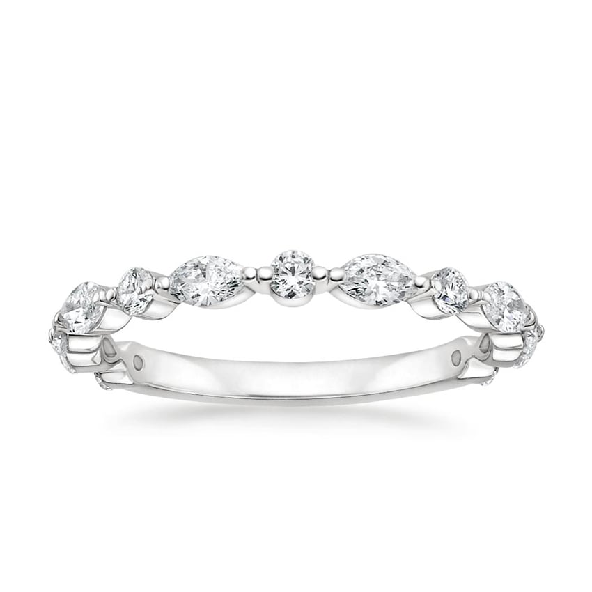 Versailles Three-Quarter Coverage Diamond Ring (1/2 ct. tw.) Platinum Wedding Band