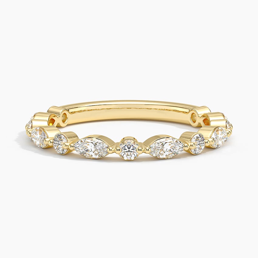 Versailles Three-Quarter Coverage Diamond Ring (1/2 ct. tw.) Yellow Gold 18k Wedding Band