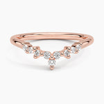 Melody Contoured Diamond Ring (1/8 ct. tw.) Rose Gold 18k Wedding Band
