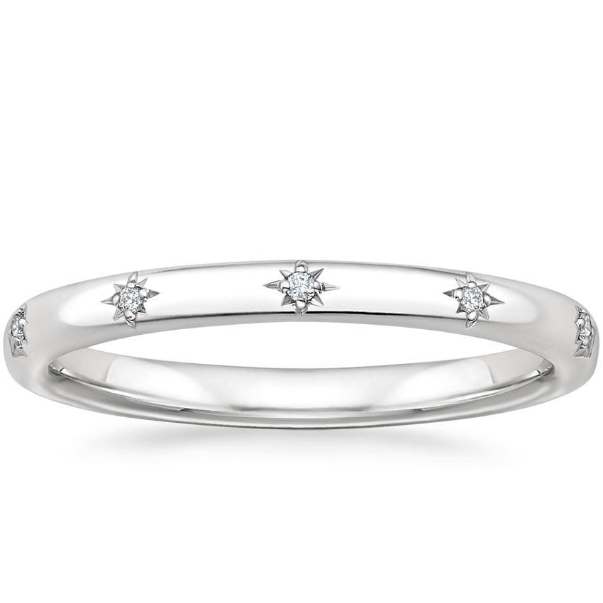 Evening Star Eternity Diamond Ring Platinum Eternity Band