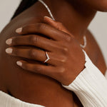 Desirée Contoured Diamond Ring Rose Gold 18k Wedding Band