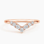 Desirée Contoured Diamond Ring Rose Gold 18k Wedding Band