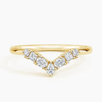 Desirée Contoured Diamond Ring Yellow Gold 18k Wedding Band