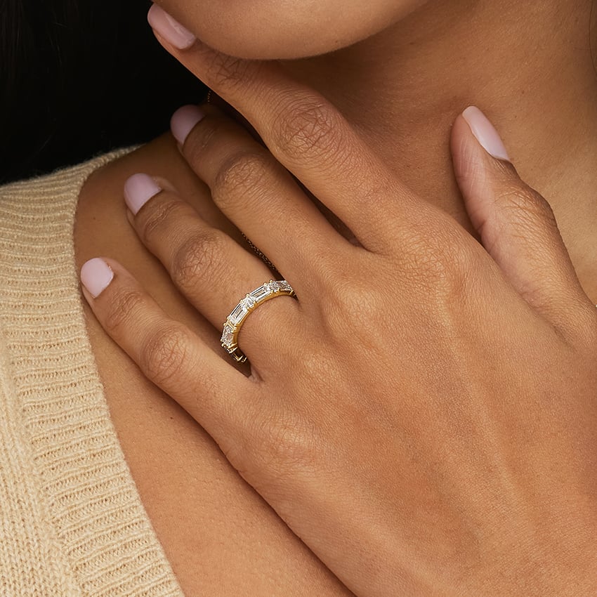 Frances Lab Diamond Ring (1 1/2 ct. tw.) Yellow Gold 18k Wedding Band