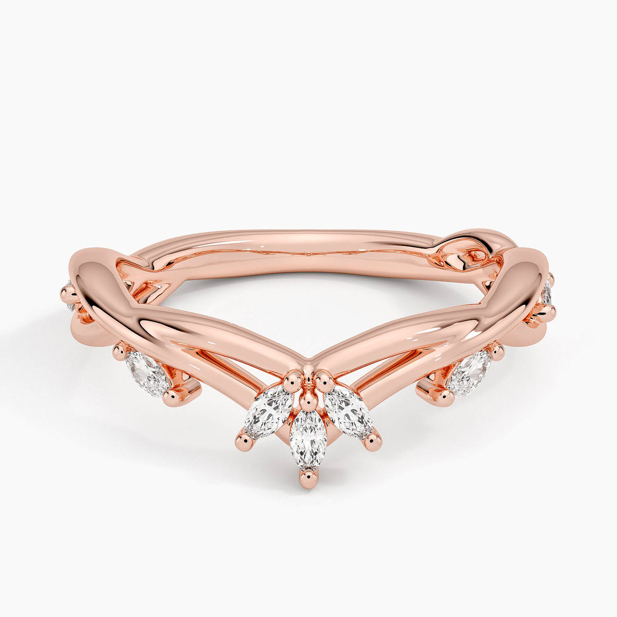 Secret Garden Contour Diamond Ring (1/4 ct. tw.) Rose Gold 18k Wedding Band