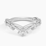 Secret Garden Contour Diamond Ring (1/4 ct. tw.) Platinum Wedding Band