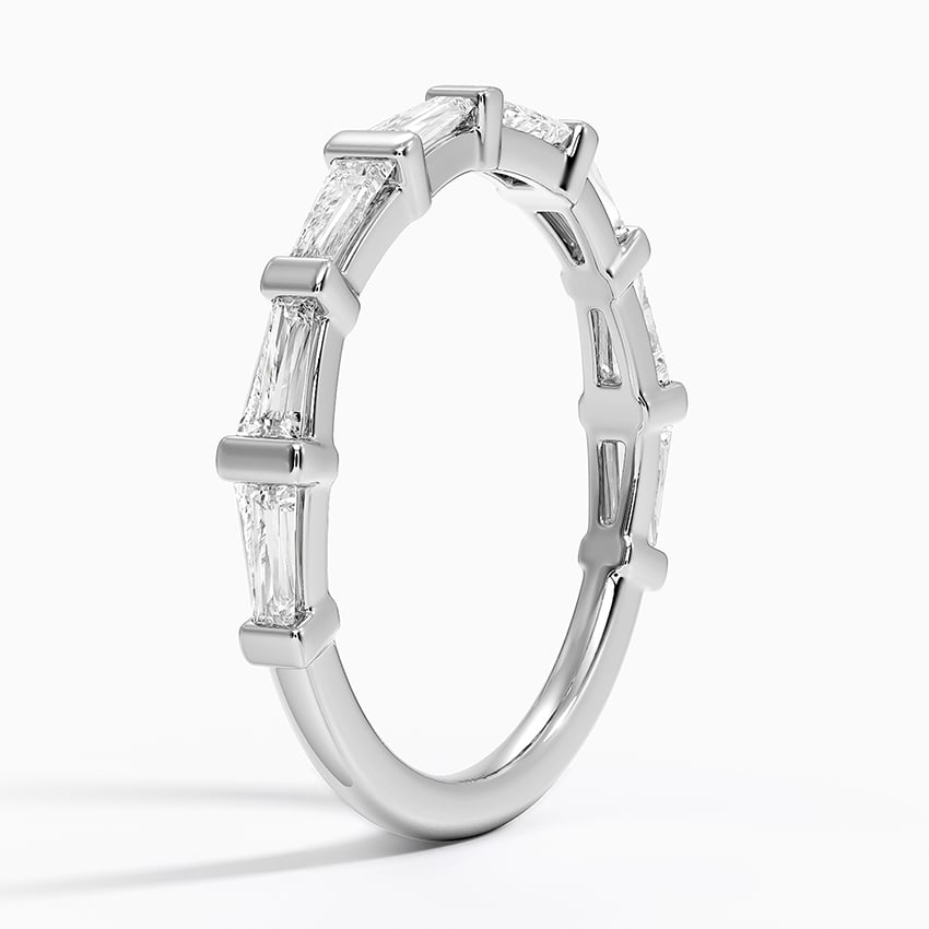 Memoir Baguette Diamond Ring (3/4 ct. tw.) Platinum Wedding Band