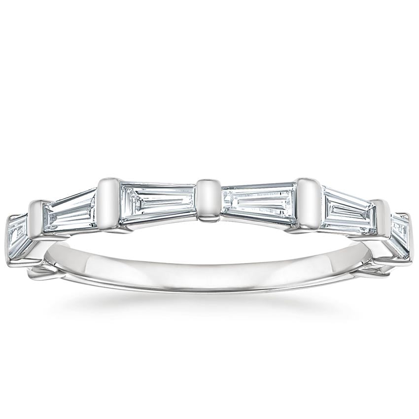 Memoir Baguette Diamond Ring (3/4 ct. tw.) Platinum Wedding Band