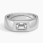 Zola Lab Diamond Cigar Ring Platinum Wedding Band