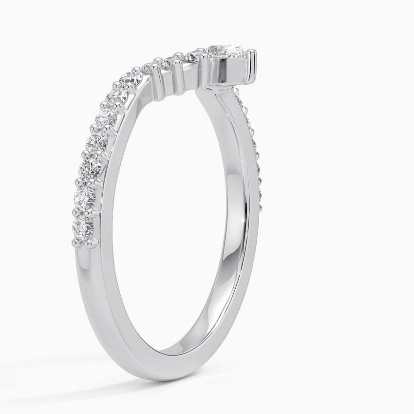 Luxe Lunette Diamond Ring (1/3 ct. tw.) Platinum Wedding Band