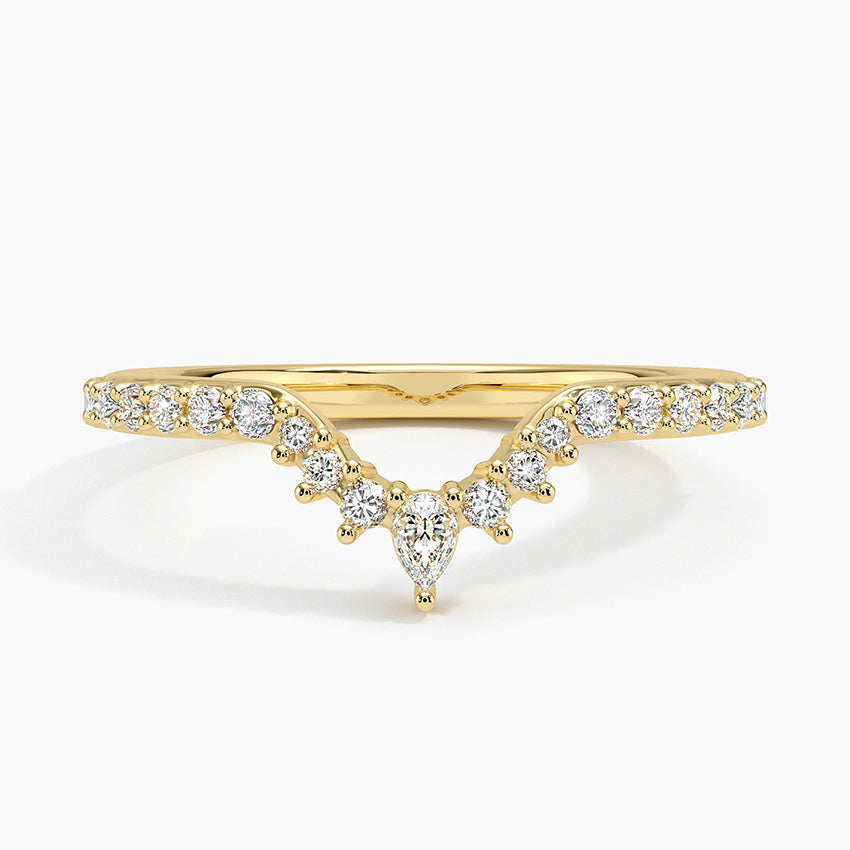 Luxe Lunette Diamond Ring (1/3 ct. tw.) Yellow Gold 18k Wedding Band