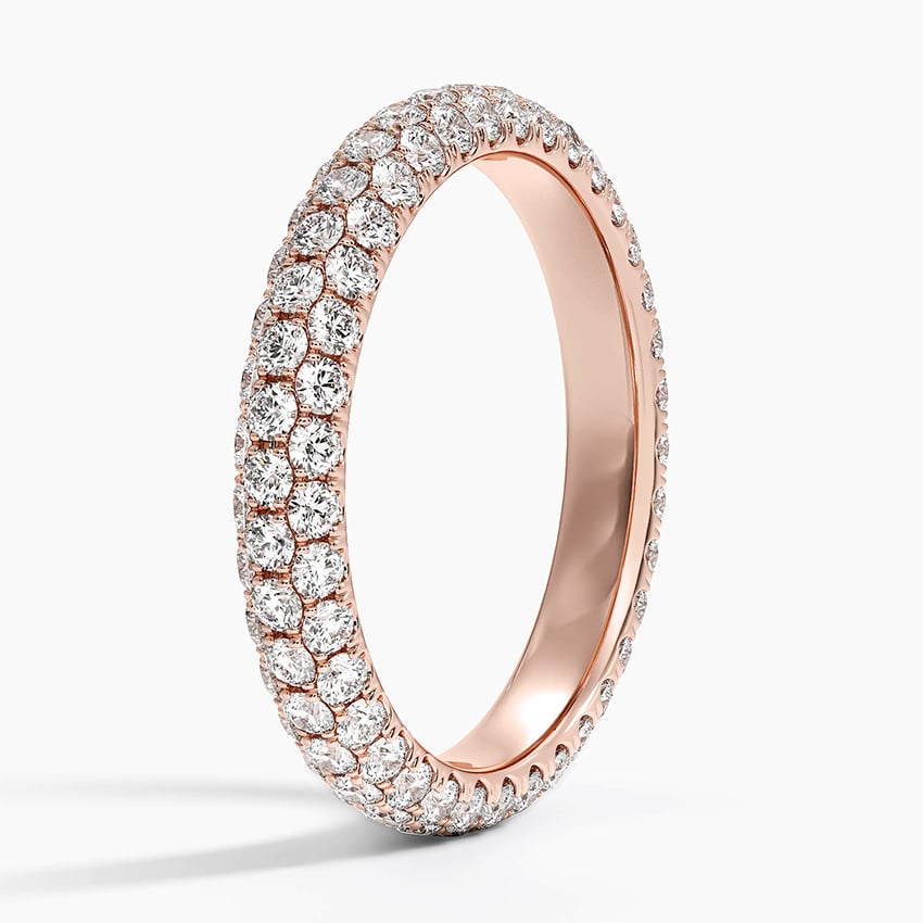 Valencia Eternity Lab Diamond Ring (1 1/2 ct. tw.) Rose Gold 18k Eternity Band