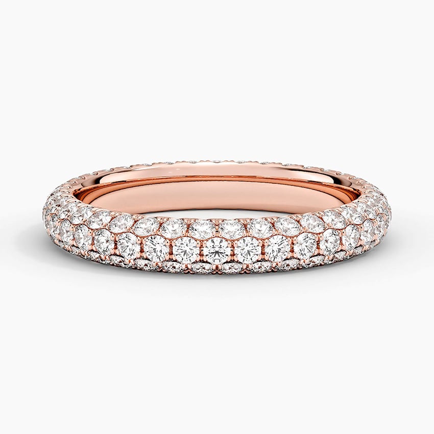 Valencia Eternity Lab Diamond Ring (1 1/2 ct. tw.) Rose Gold 18k Eternity Band