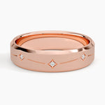 Luxe Cosmos Diamond 5.5mm Wedding Ring Rose Gold 18k Wedding Band