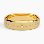 Luxe Cosmos Diamond 5.5mm Wedding Ring Yellow Gold 18k Wedding Band