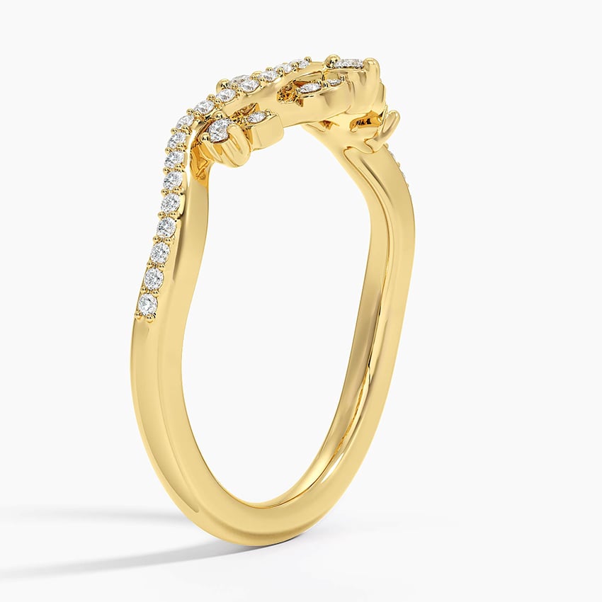 Luxe Veranda Diamond Ring Yellow Gold 18k Wedding Band