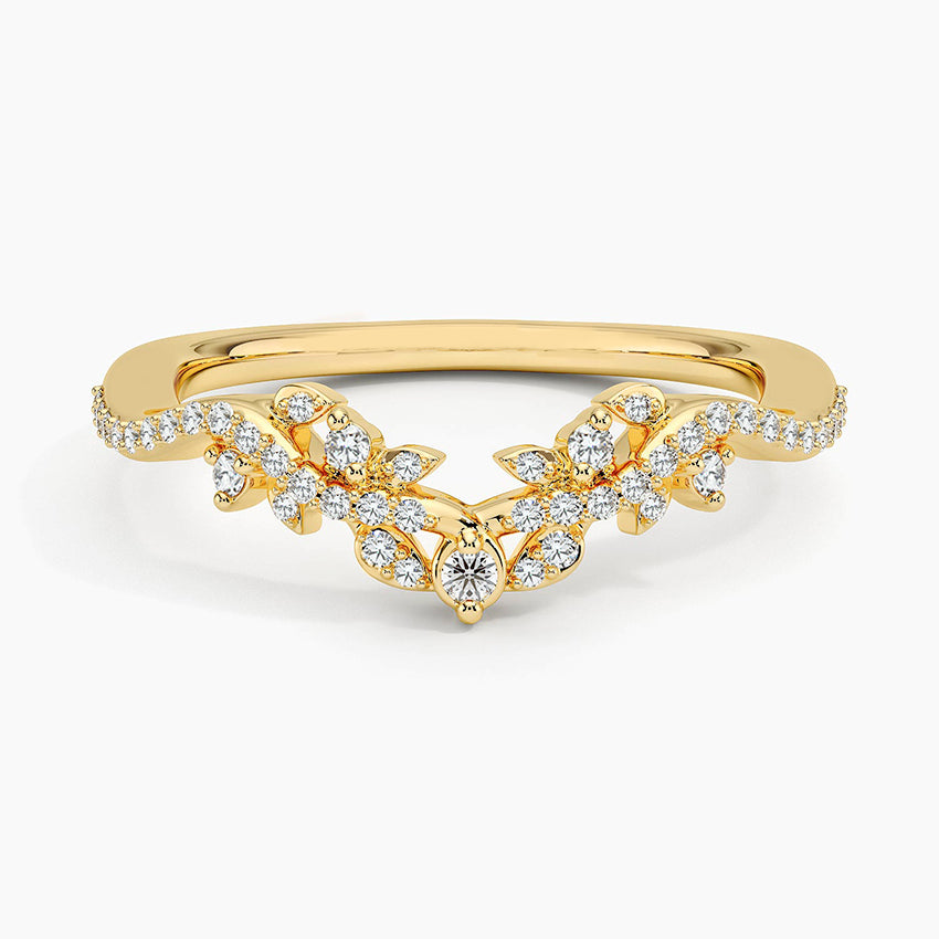 Luxe Veranda Diamond Ring Yellow Gold 18k Wedding Band