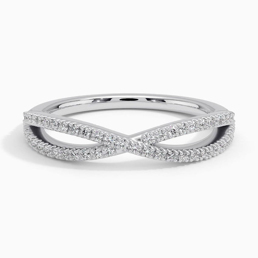 Entwined Diamond Ring (1/4 ct. tw.) Platinum Wedding Band