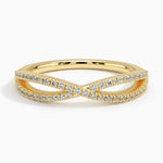 Entwined Diamond Ring (1/4 ct. tw.) Yellow Gold 18k Wedding Band