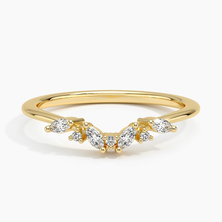 Yvette Diamond Ring (1/6 ct. tw.) Yellow Gold 18k Wedding Band