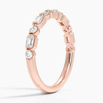 Kensington Emerald Cut and Round Diamond Ring (1/2 ct. tw.) Rose Gold 18k Wedding Band