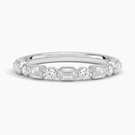 Kensington Emerald Cut and Round Diamond Ring (1/2 ct. tw.) Platinum Wedding Band