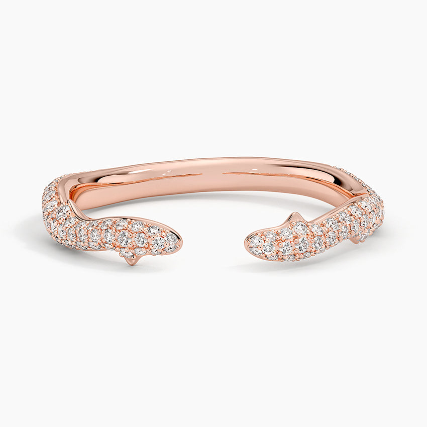 Rose Thorn Diamond Open Ring (1/3 ct. tw.) Rose Gold 18k Wedding Band