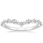 Curved Versailles Diamond Ring Platinum Wedding Band