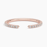 Sia Three-Quarter Coverage Diamond Ring (1/5 ct. tw.) Rose Gold 18k Wedding Band