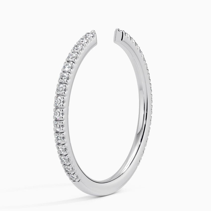 Sia Three-Quarter Coverage Diamond Ring (1/5 ct. tw.) Platinum Wedding Band