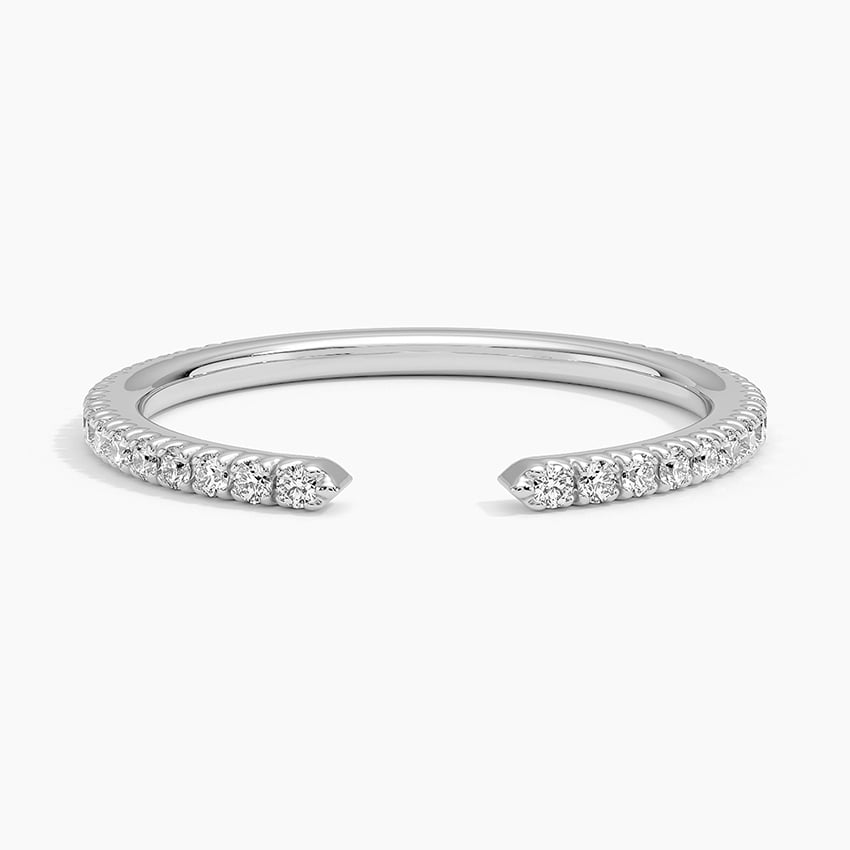 Sia Three-Quarter Coverage Diamond Ring (1/5 ct. tw.) Platinum Wedding Band