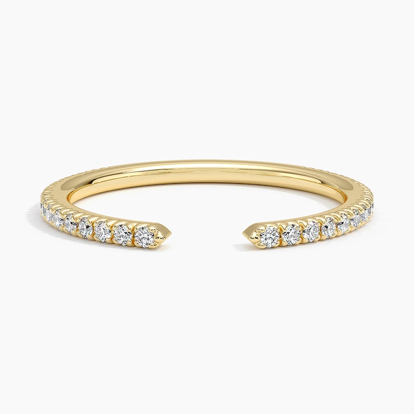 Sia Three-Quarter Coverage Diamond Ring (1/5 ct. tw.) Yellow Gold 18k Wedding Band