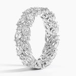 Olivetta Double Row Eternity Diamond Ring Platinum Eternity Band
