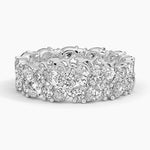 Olivetta Double Row Eternity Diamond Ring Platinum Eternity Band