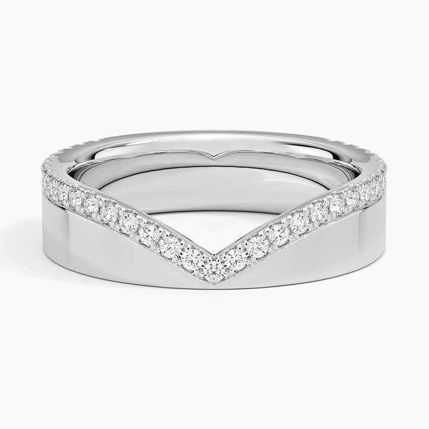 Kaia Contour Diamond Ring (1/4 ct. tw.) Platinum Wedding Band
