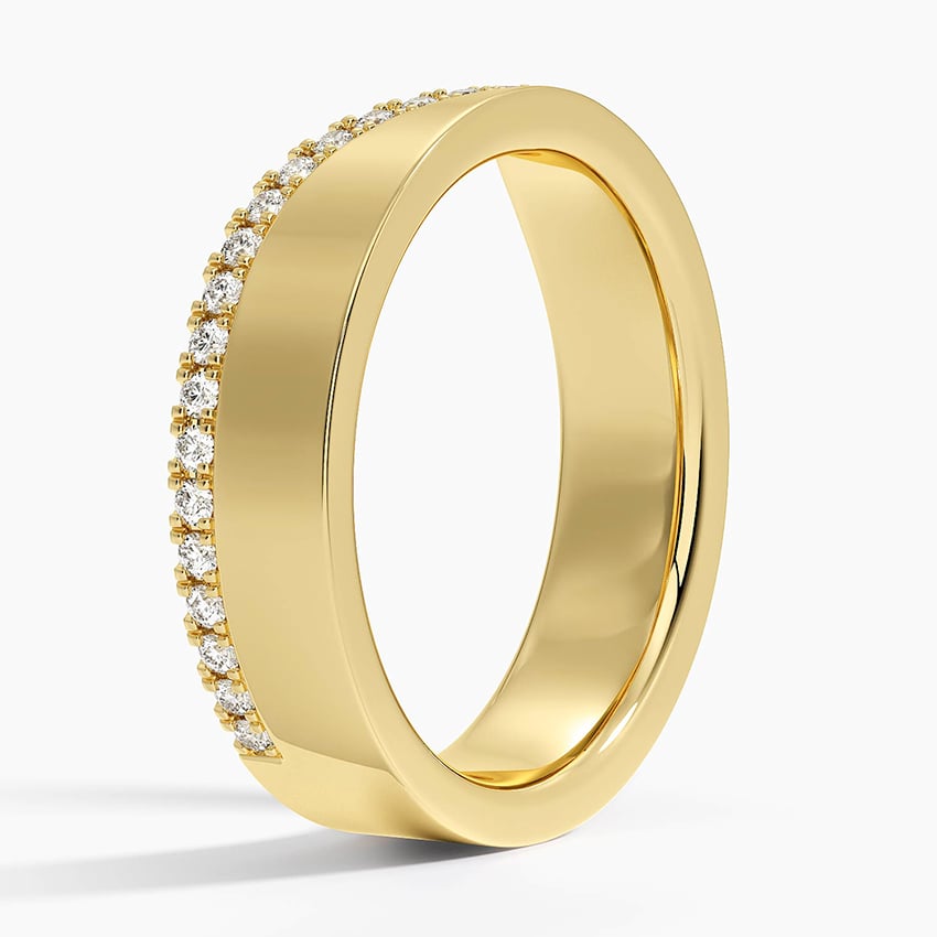 Kaia Contour Diamond Ring (1/4 ct. tw.) Yellow Gold 18k Wedding Band